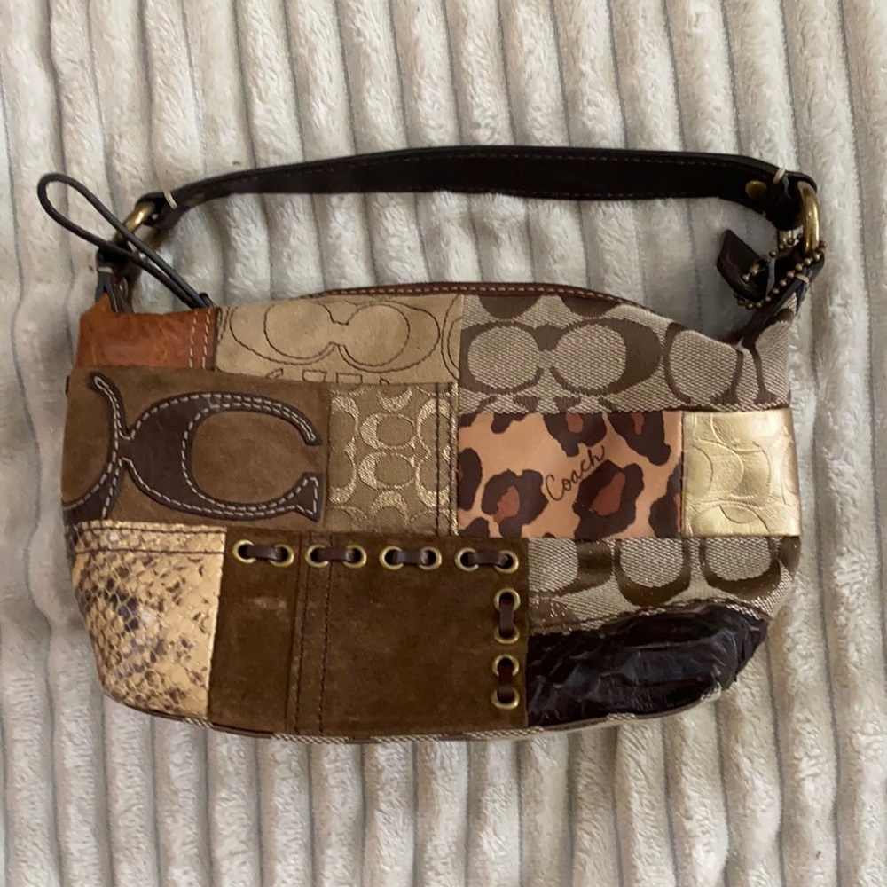 バッグ vintage coach patchwork mini handbag Coach | Bags | Vintage Coach Patchwork Mini Bag Great Condition